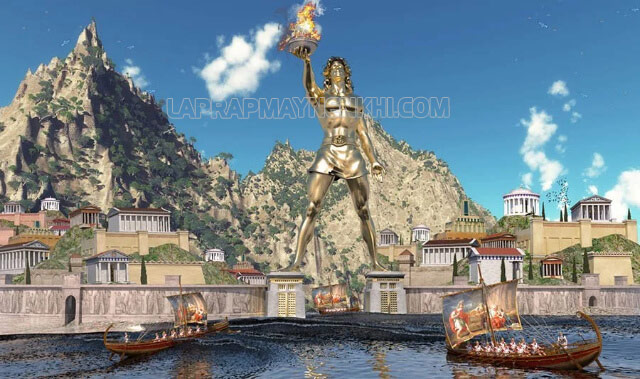 Mô phỏng tượng thần mặt trời Helios ở Rhodes - Hy lạp